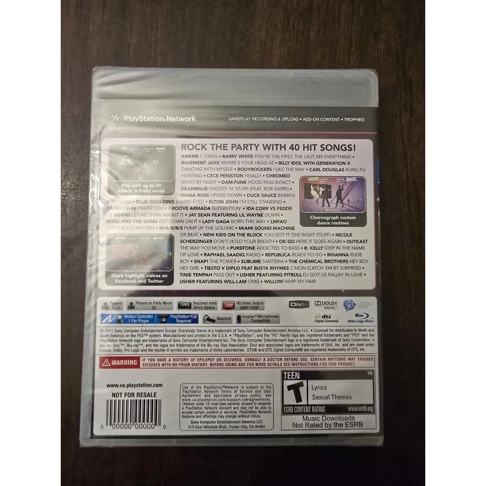Everybody Dance Sony PlayStation 3 2011‎ BRAND NEW